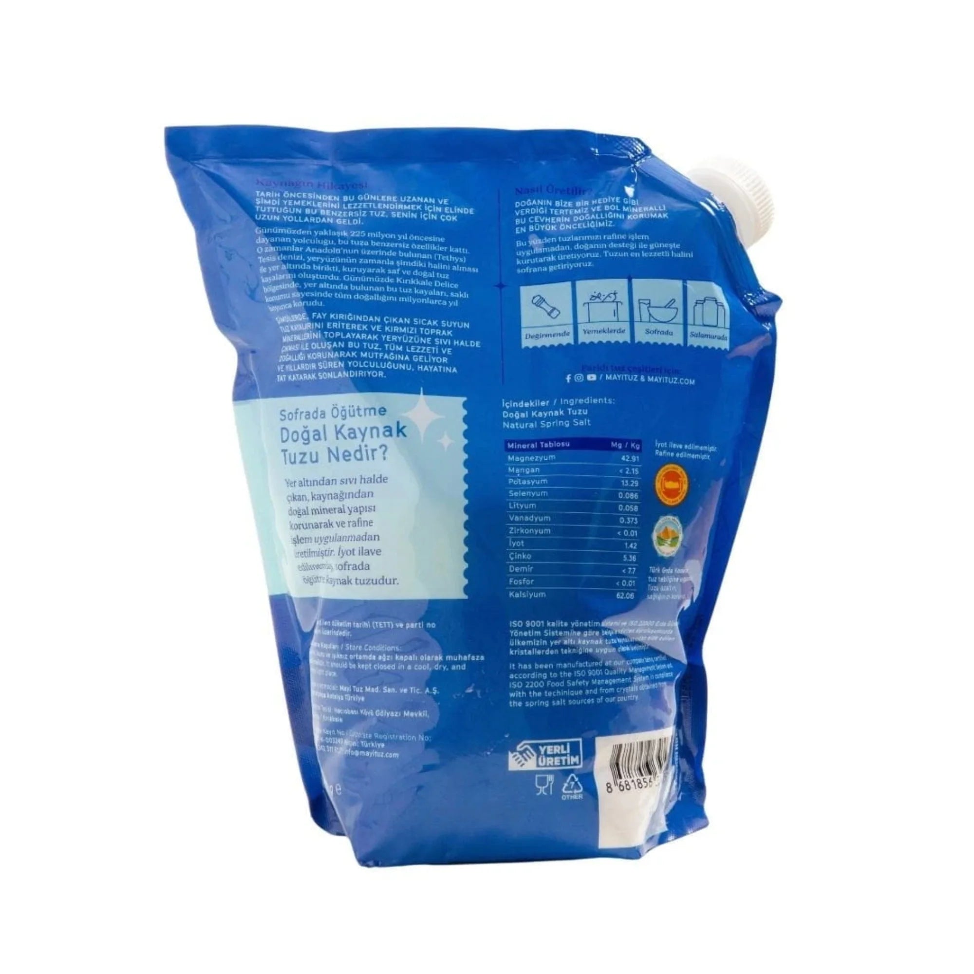 Mayi Tuz 2 Kg İri Taneli - 8 Adet