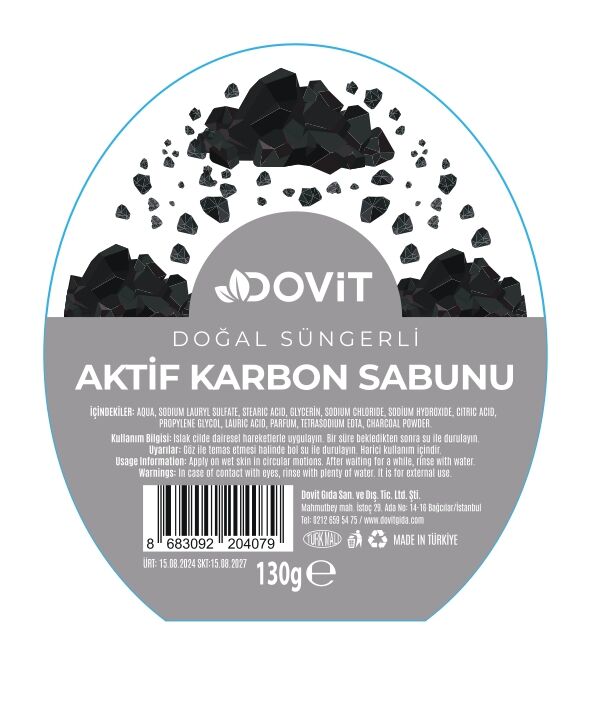 DOVİT AKTİF KARBON SABUNU-12 Adet
