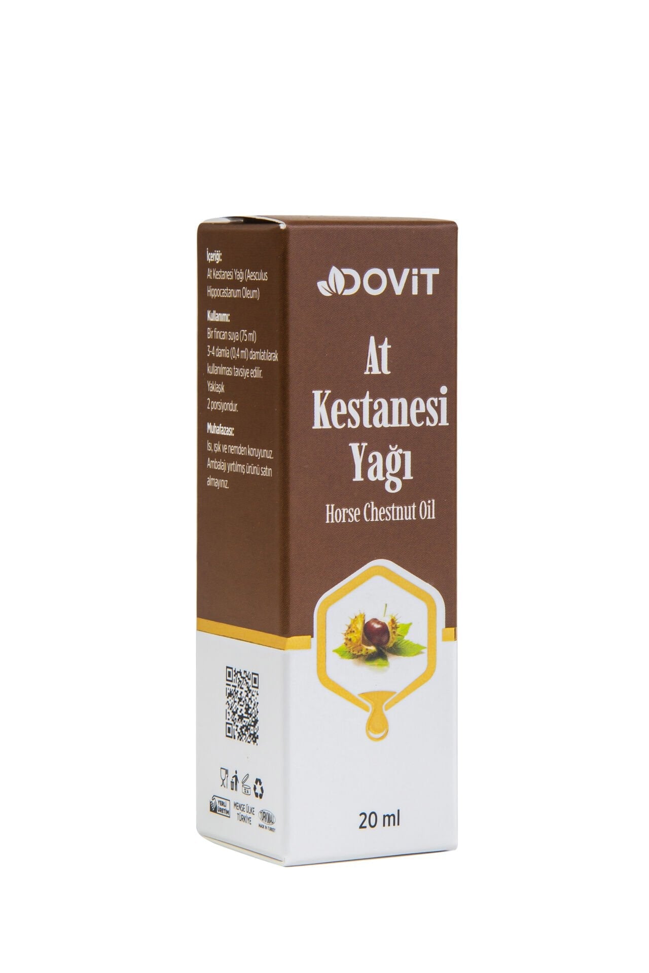 DOVİT AT KESTANESİ YAĞI 20 ML (SOĞUK SIKIM)-12 Adet
