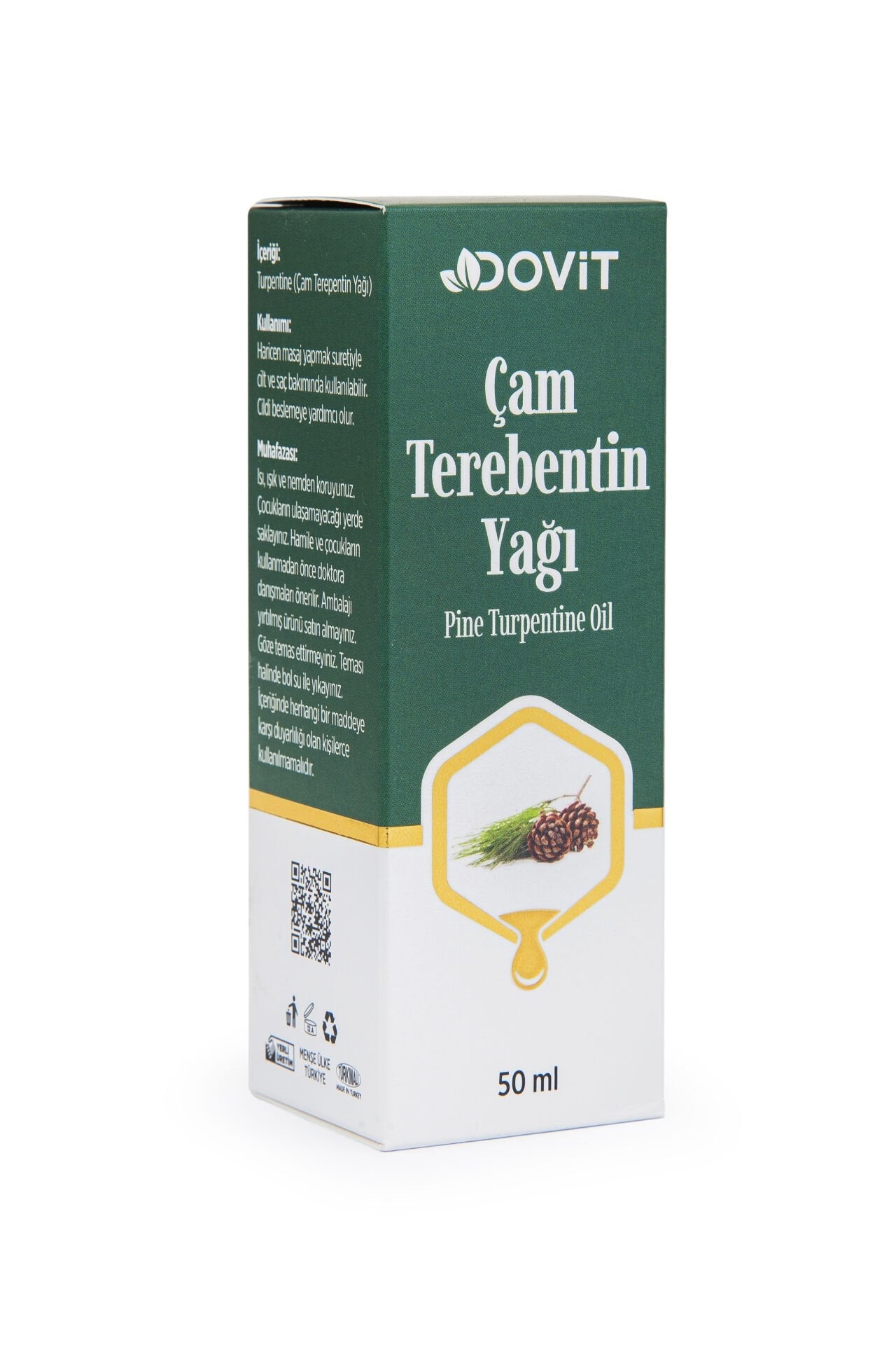 DOVİT ÇAM TEREBENTİN YAĞI 50 ML (DİSTİLASYON)-12 Adet