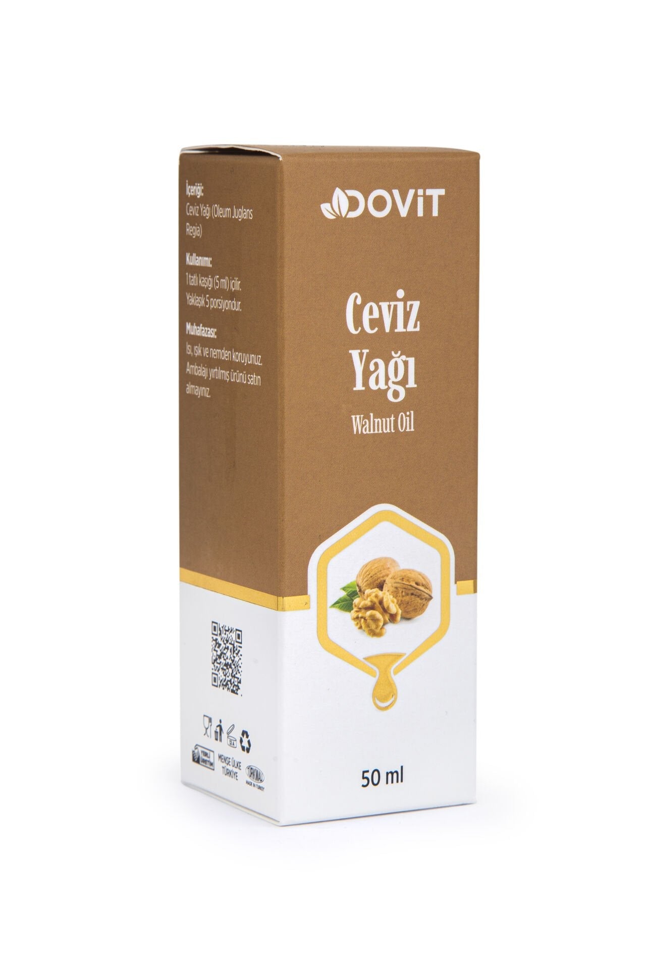 DOVİT CEVİZ YAĞI 50 ML (SOĞUK SIKIM)-12 Adet