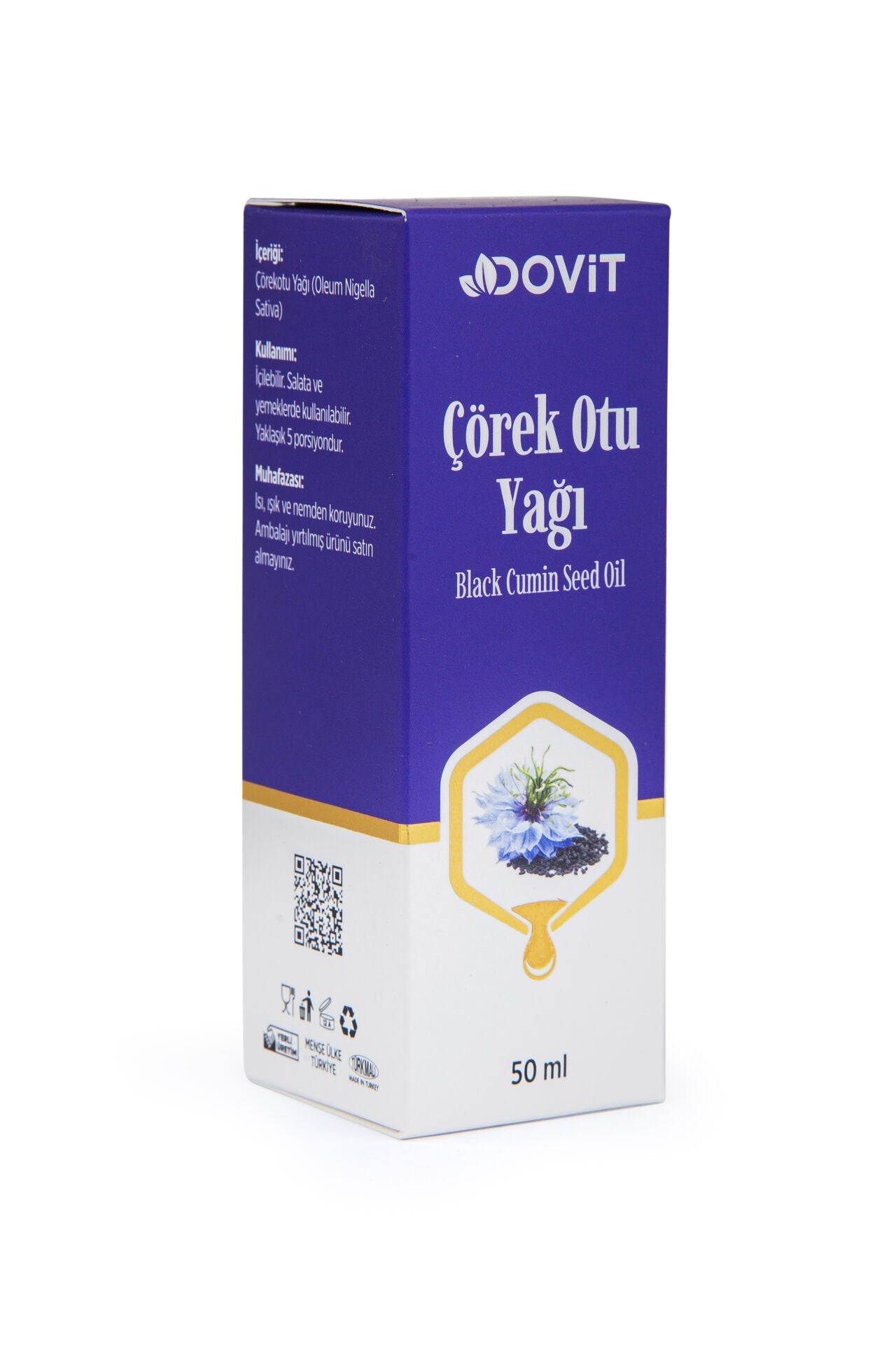 DOVİT ÇÖREKOTU YAĞI 50 ML (SOĞUK SIKIM)-12 Adet