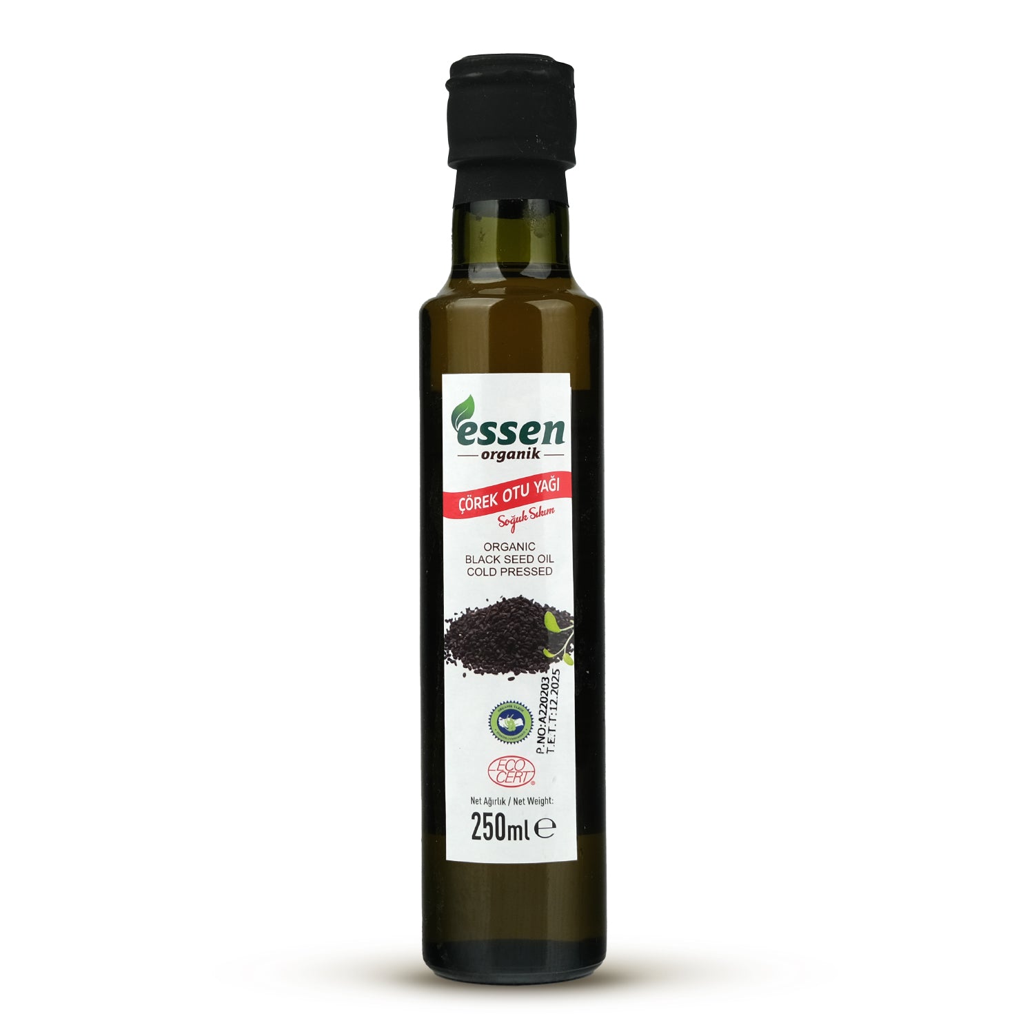 ESSEN - Organik Çörek Otu Yağı 250 ml (Soğuk Sıkım) - 12 Adet