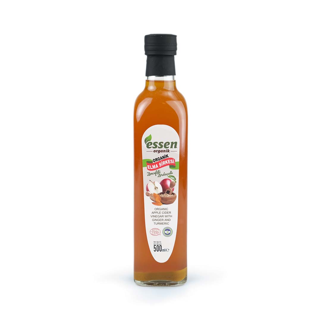 ESSEN - Organik Zencefilli Zerdeçallı Elma Sirkesi 500ML - 12 Adet