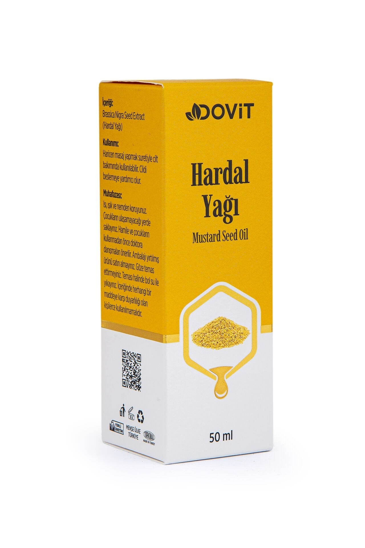 DOVİT HARDAL TOHUMU YAĞI 50 ML (SOĞUK SIKIM)-12 Adet