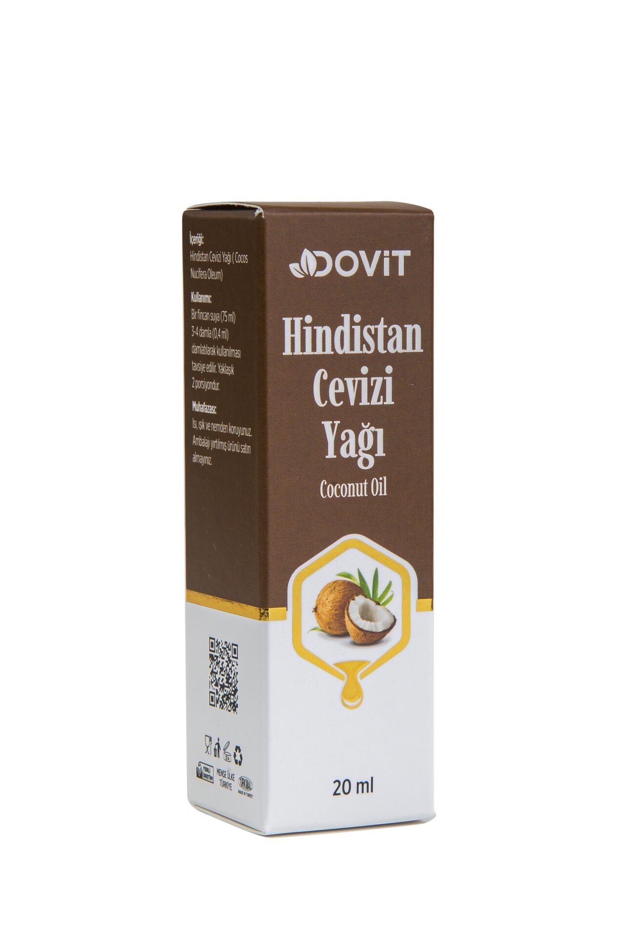 DOVİT HİNDİSTAN CEVİZİ YAĞI 20 ML (SOĞUK SIKIM)-12 Adet