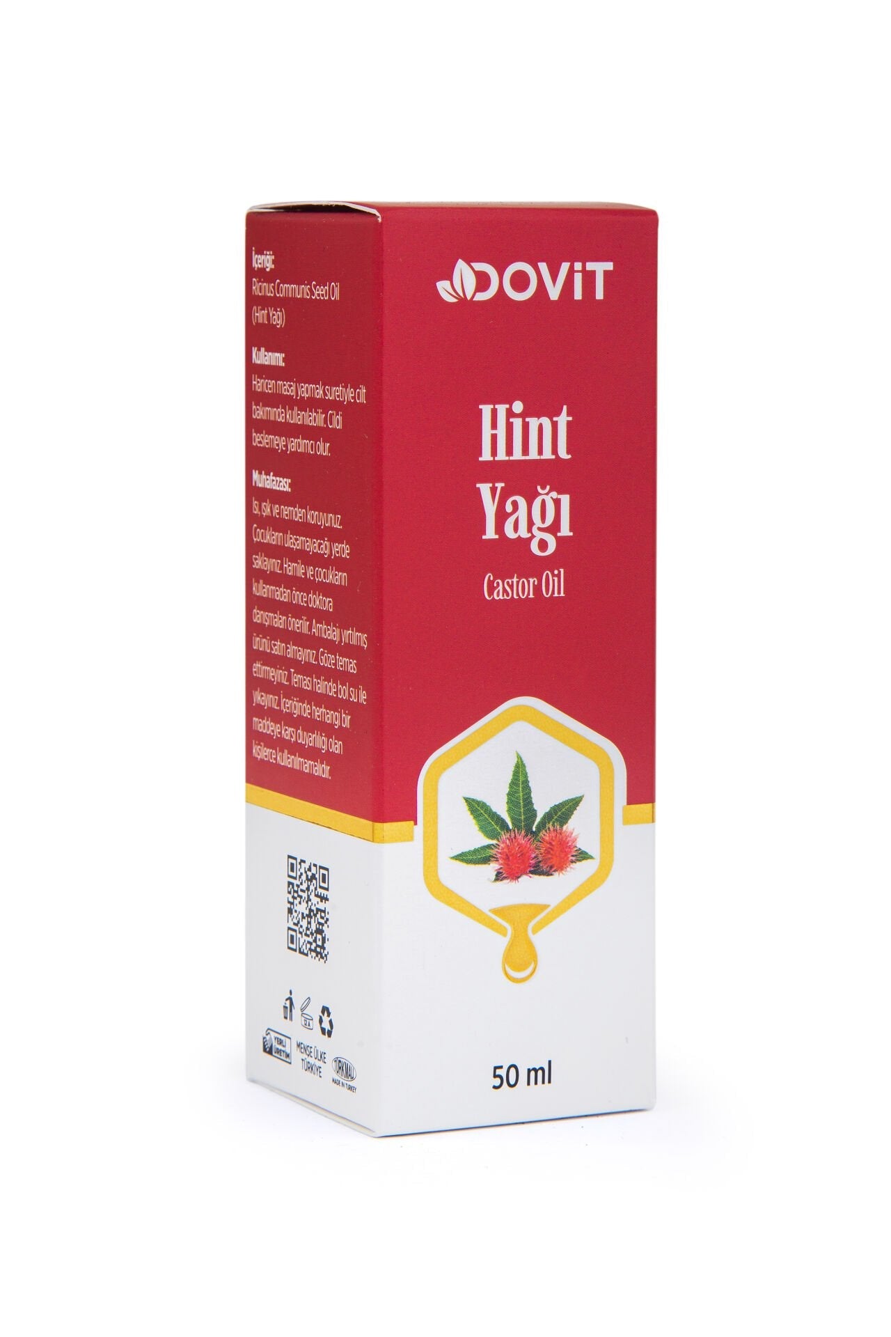 DOVİT HİNT YAĞI 50 ML (SOĞUK SIKIM)-12 Adet