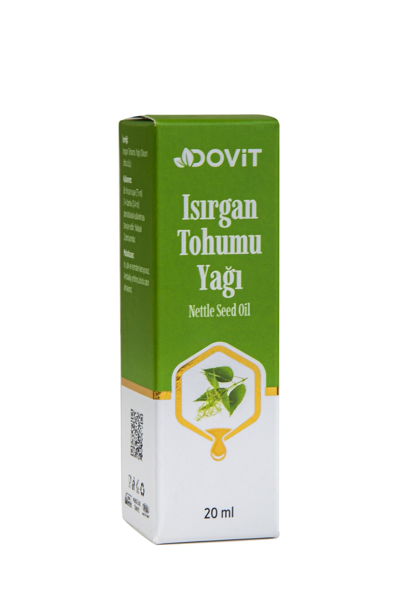 DOVİT ISIRGAN TOHUMU YAĞI 20 ML (SOĞUK SIKIM)-12 Adet