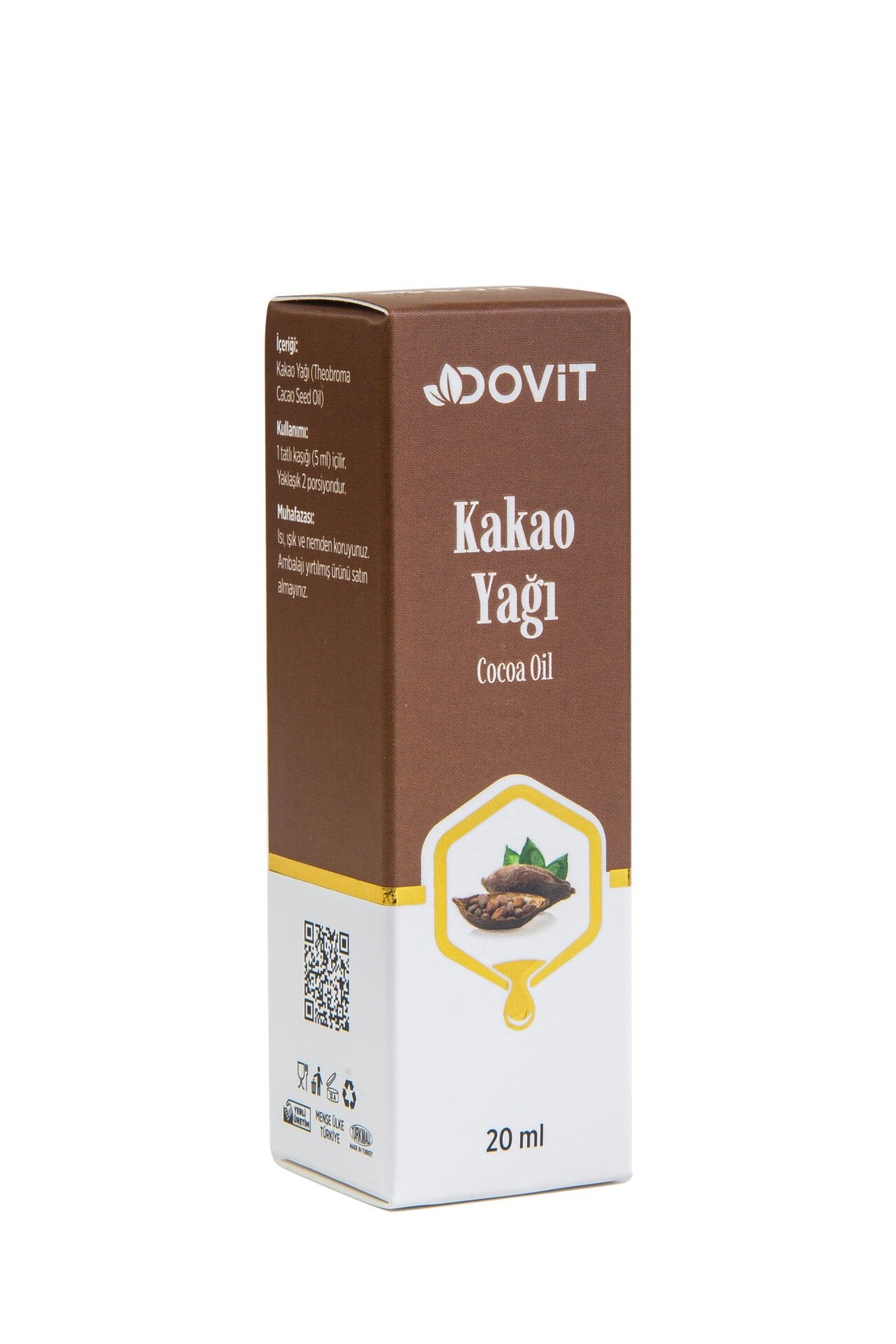 DOVİT KAKAO YAĞI 20 ML (DİSTİLASYON)-12 Adet