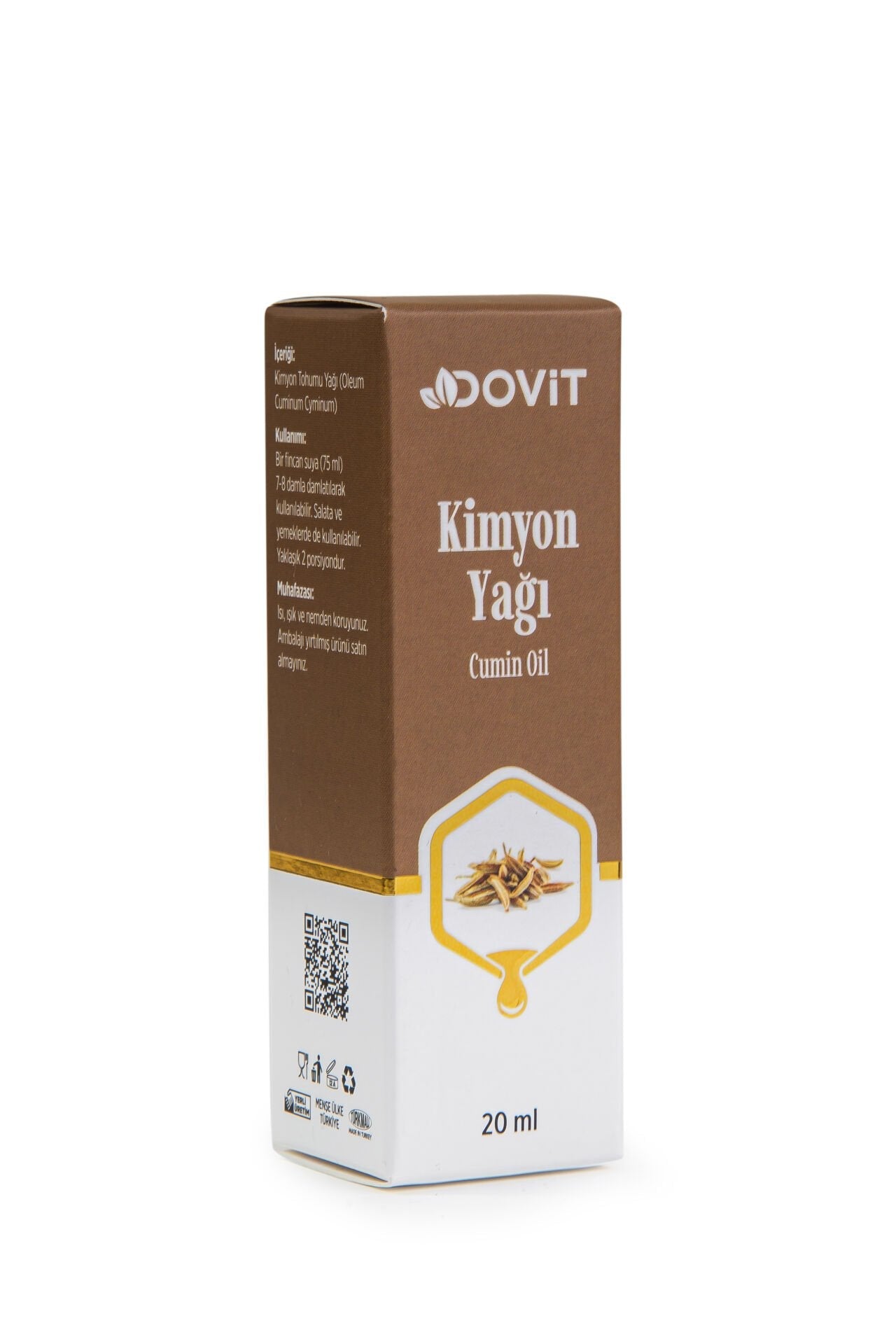 DOVİT KİMYON YAĞI 20 ML (SOĞUK SIKIM)-12 Adet