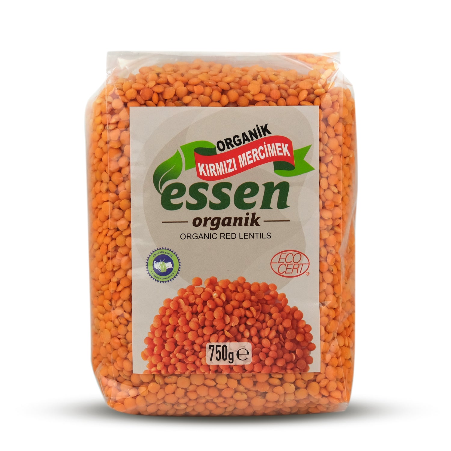 ESSEN - Organik Kırmızı Mercimek 750 Gr - 12 Adet