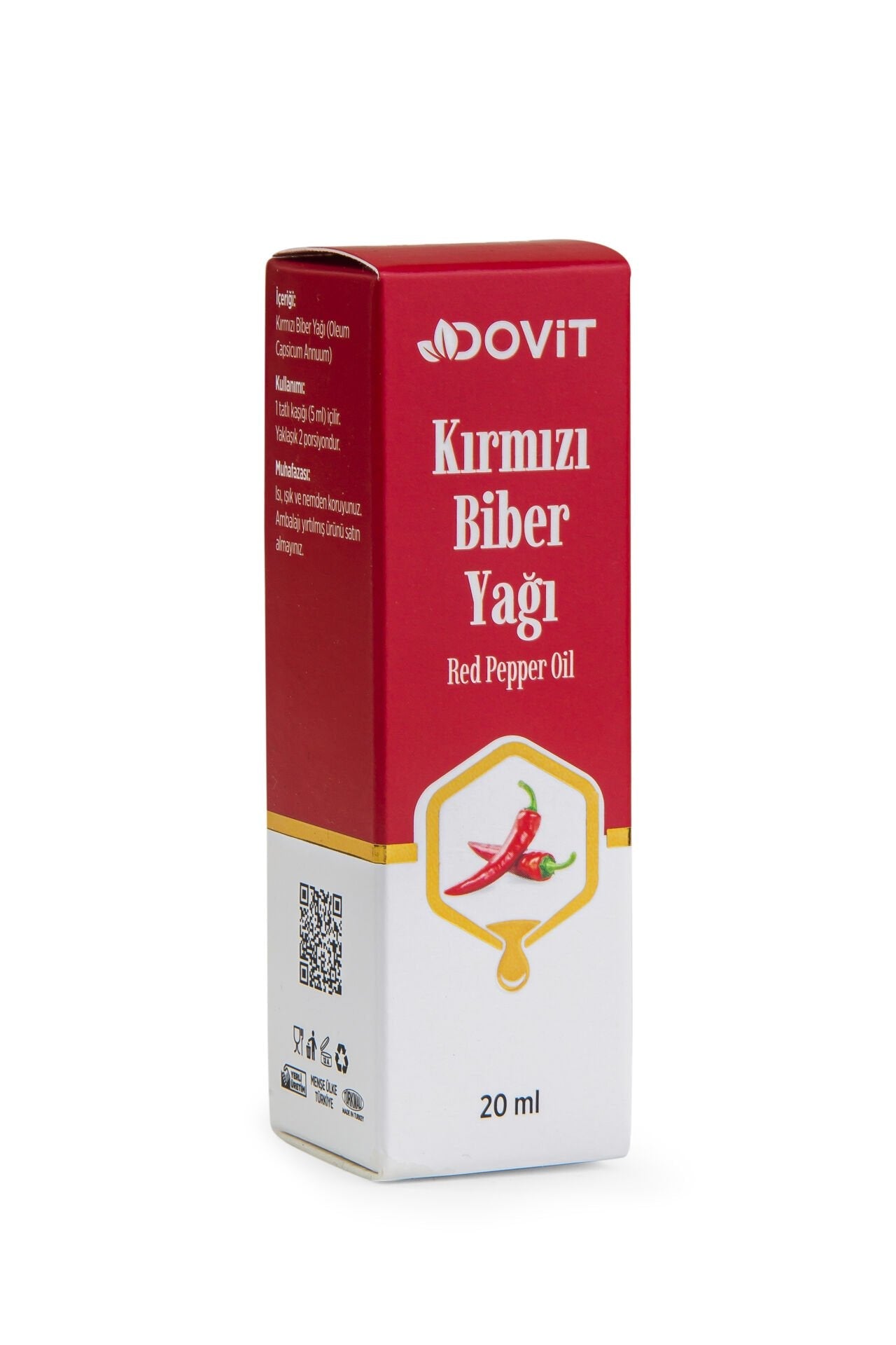 DOVİT KIRMIZI BİBER YAĞI 20 ML-12 Adet