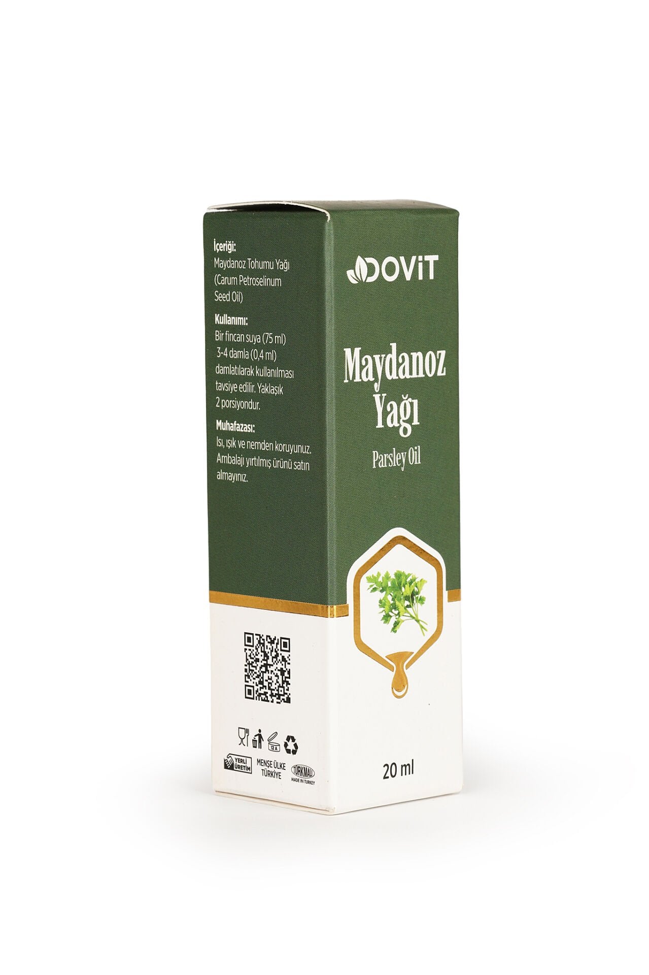 DOVİT MAYDANOZ YAĞI 20 ML (SOĞUK SIKIM)-12 Adet
