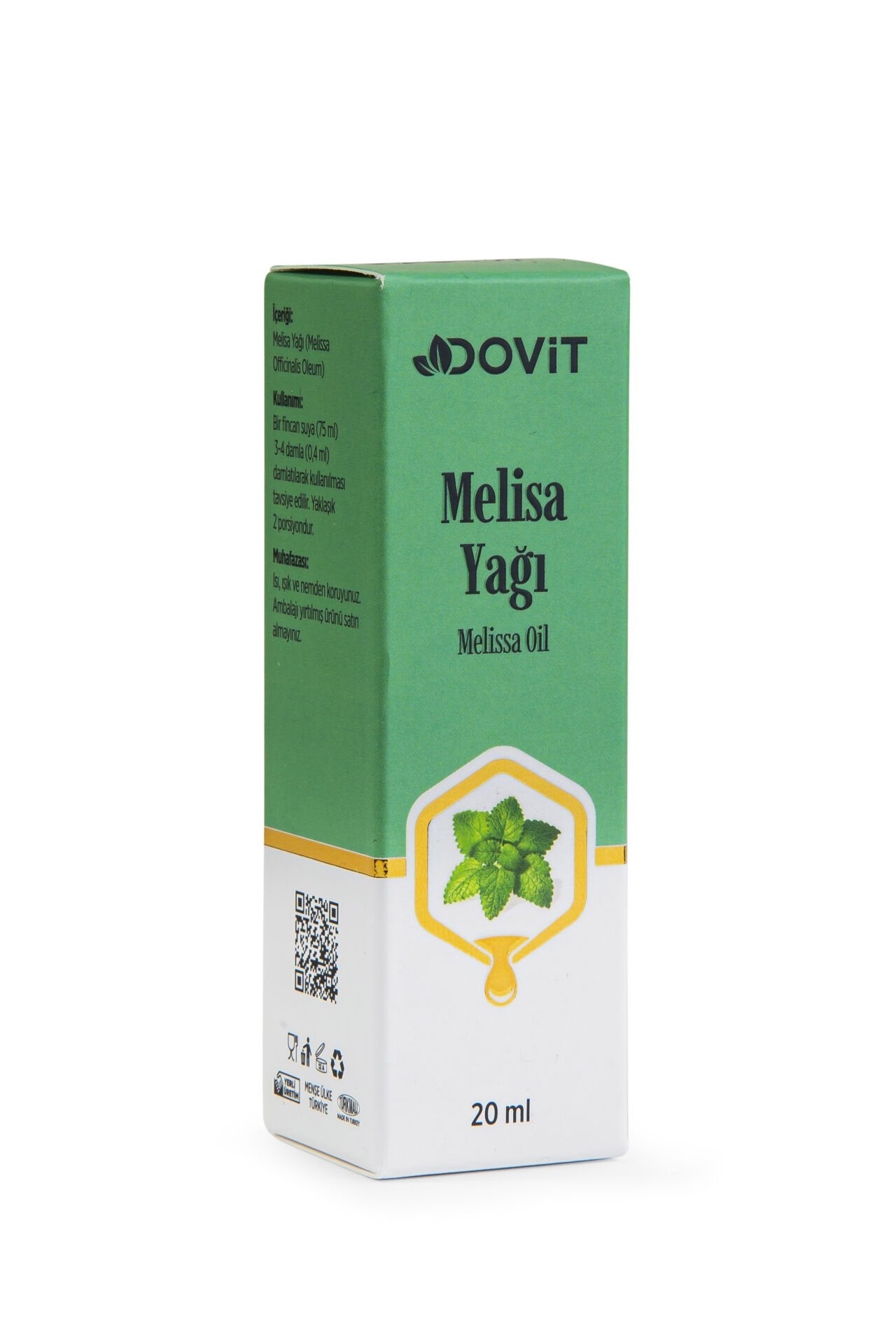 DOVİT MELİSA YAĞI 20 ML (DİSTİLASYON)-12 Adet