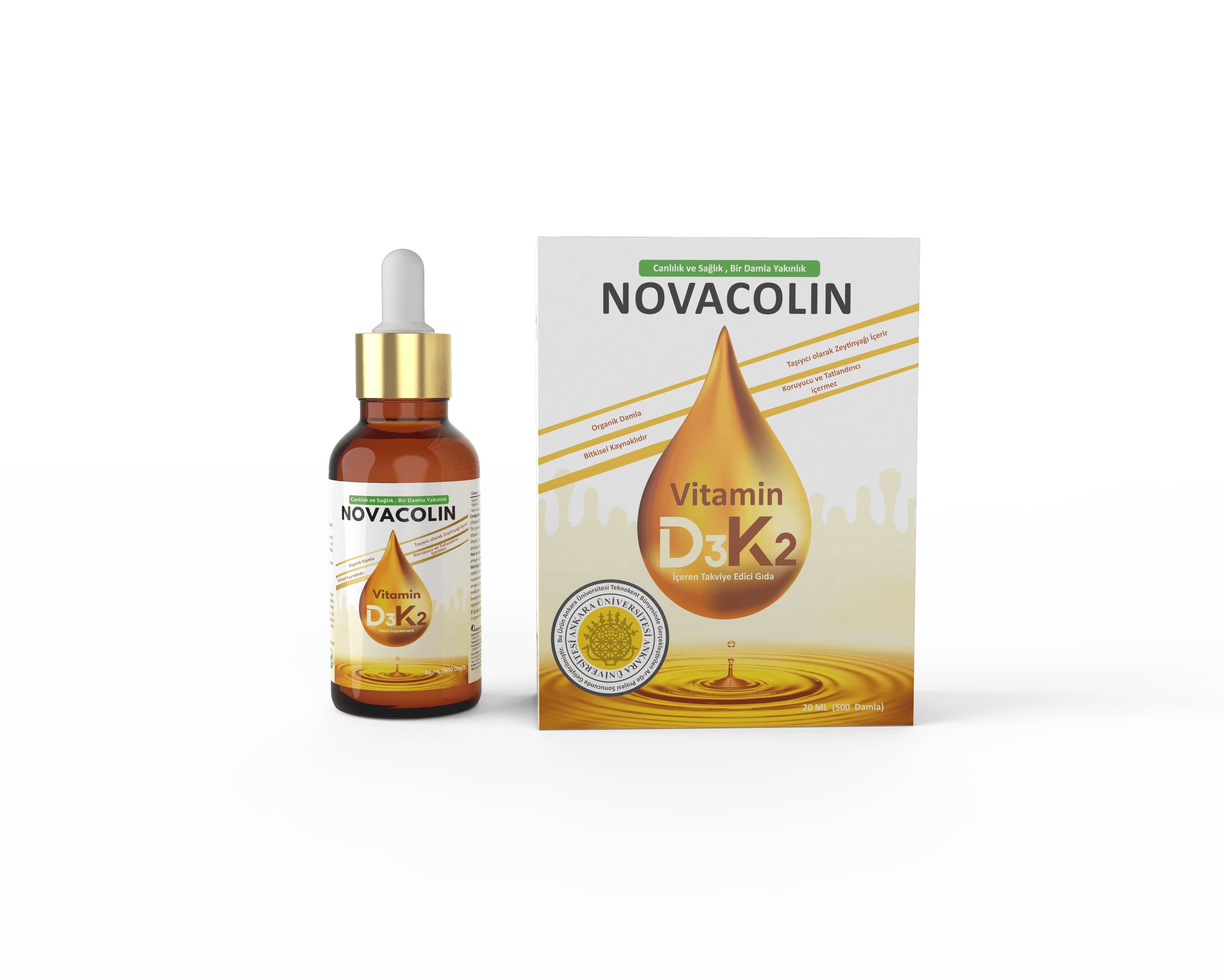 Vitamin D3K2 Damla - 12 Adet