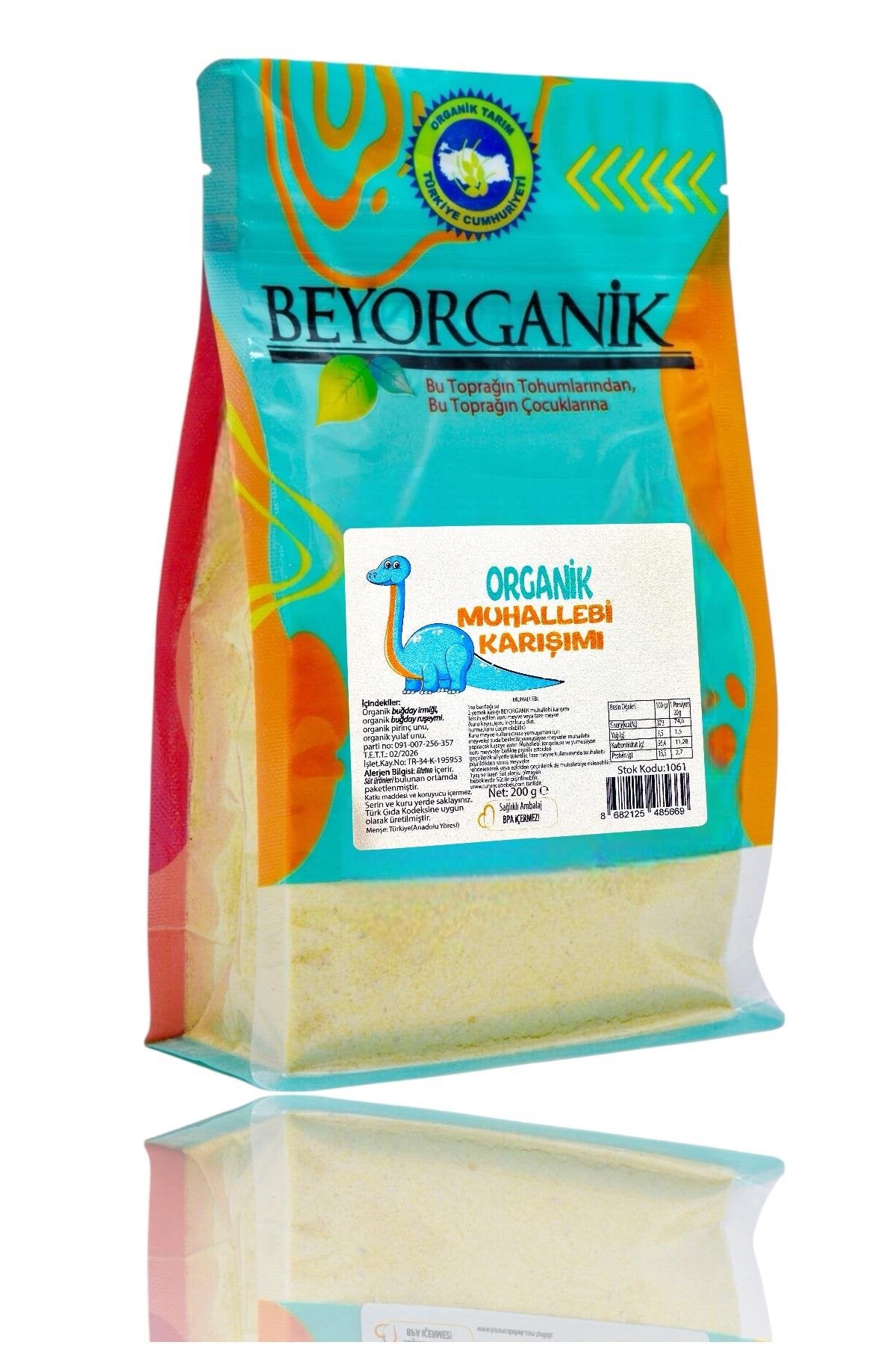 BEYORGANİK-Organik Bebek Muhallebisi 200gr +6ay     (Pestisit ve Aflatoksin Analizli)-12 Adet