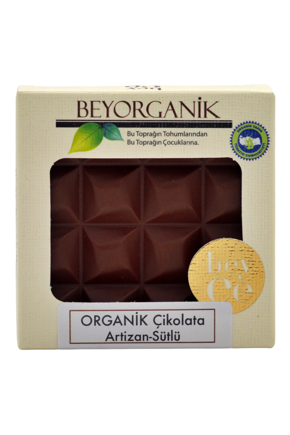 BEYORGANİK-Organik  Artizan  Çikolata Sütlü 40gr-12 Adet