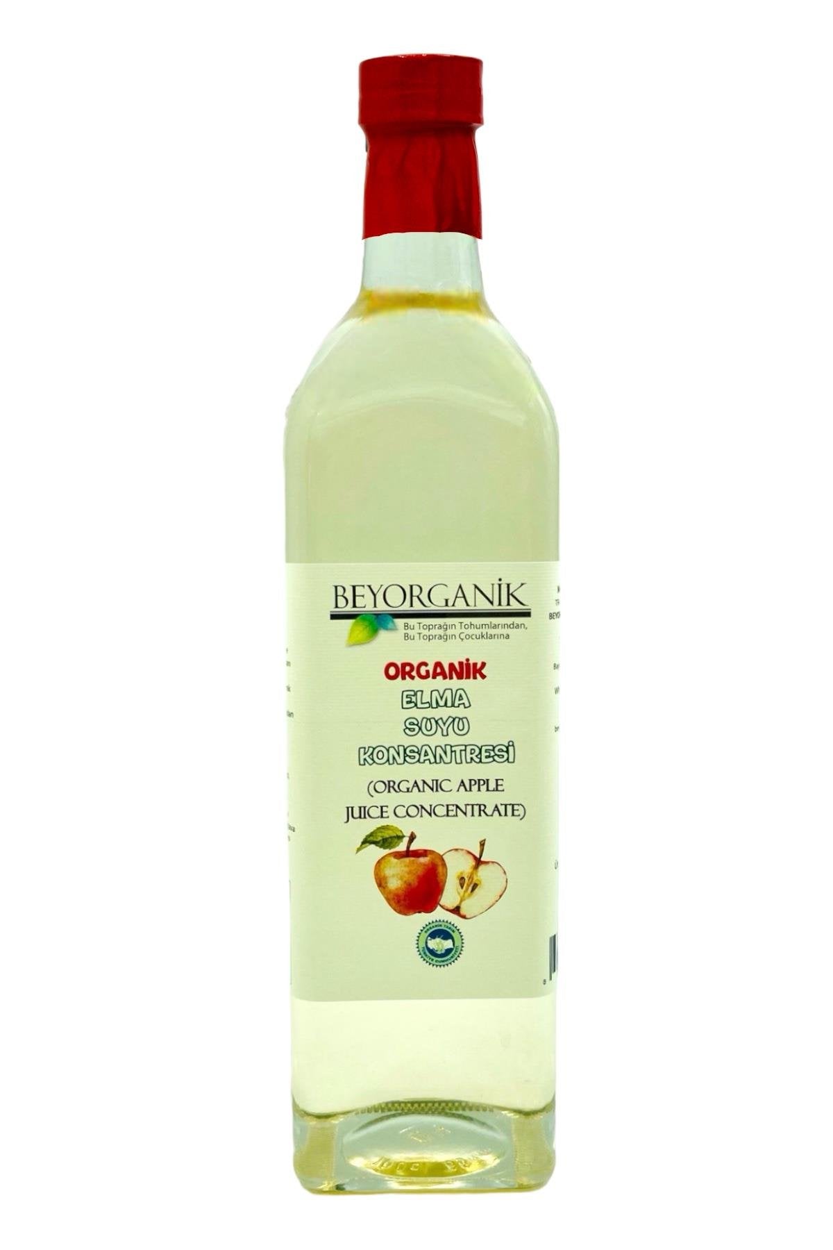 BEYORGANİK-Organik Elma Suyu Konsantresi 1300gr (PESTİSİT VE AĞIR METAL ANALİZLİ)-12 Adet