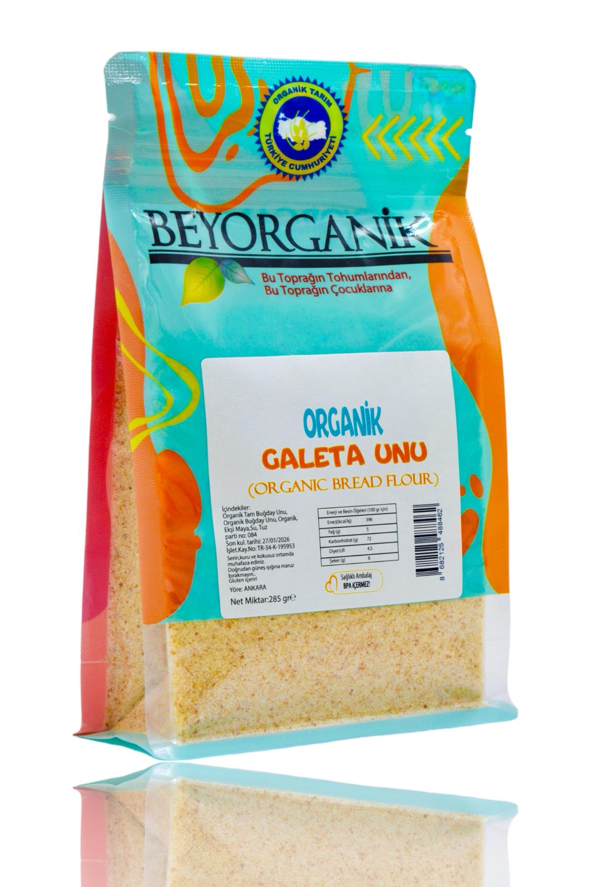 BEYORGANİK-Organik Galeta Unu 285gr    (PESTİSİT VE AFLATOKSİN ANALİZLİ)-12 Adet