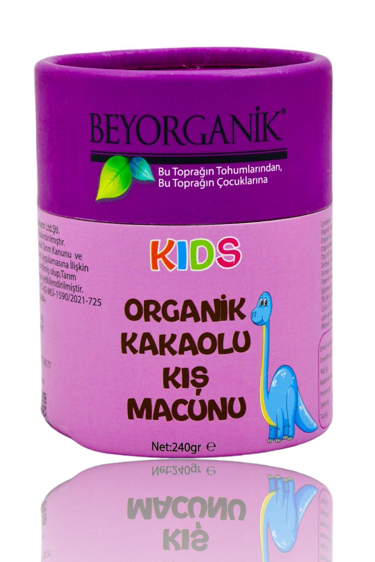 BEYORGANİK-Organik Kakaolu Kış Macunu 240gr KİDS  (PESTİSİT VE AĞIR METAL ANALİZLİ)-12 Adet