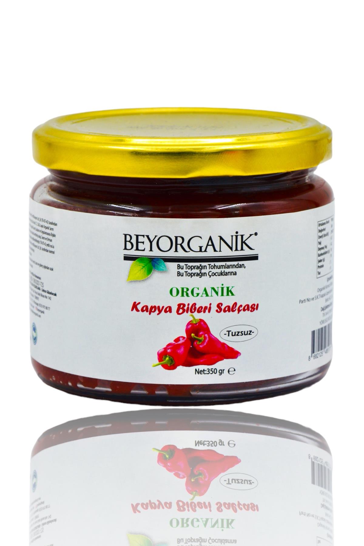 BEYORGANİK-Organik Kapya Biberi Salçası 350gr-12 Adet