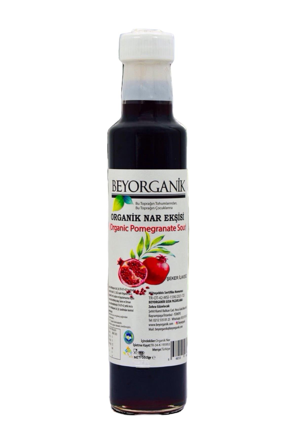 BEYORGANİK-Organik Nar Ekşisi 350gr-12 Adet