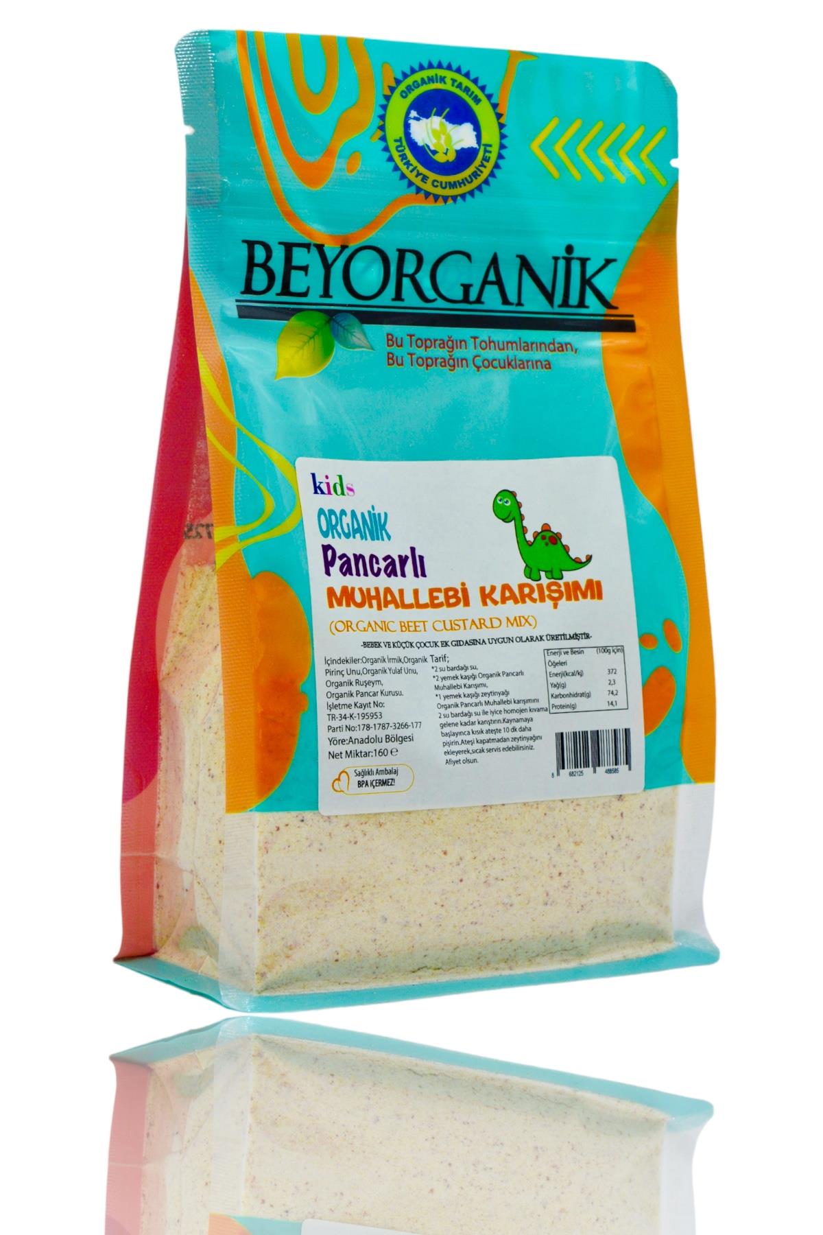 BEYORGANİK-Organik Pancarlı Muhallebi Karışımı 160gr +6 ay-12 Adet