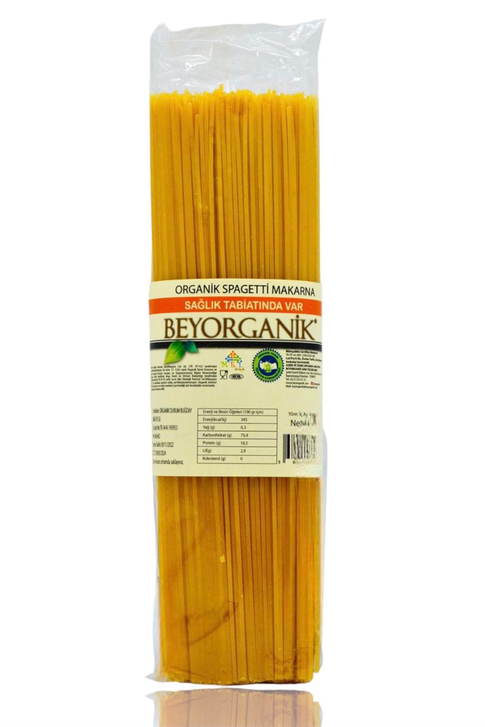 BEYORGANİK-Organik Spagetti Makarna 500gr-12 Adet