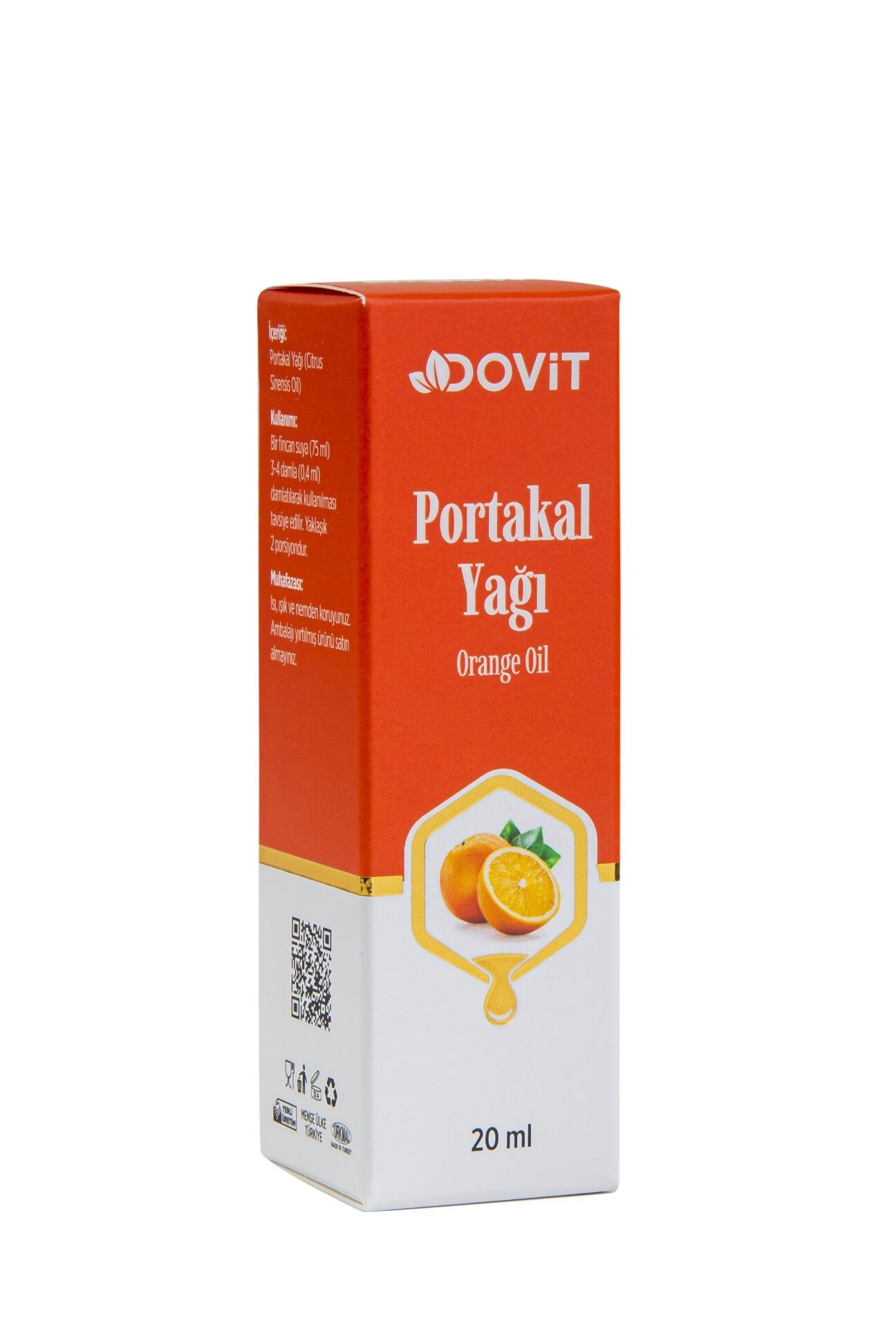 DOVİT PORTAKAL YAĞI 20 ML (DİSTİLASYON)-12 Adet