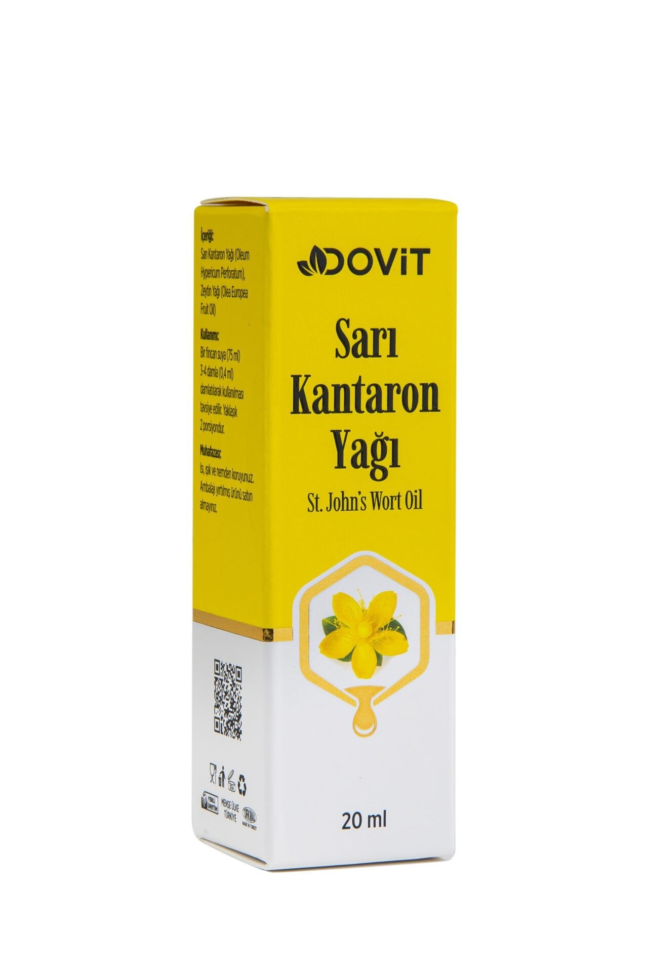 DOVİT SARI KANTARON YAĞI 20 ML (MASERASYON)-12 Adet