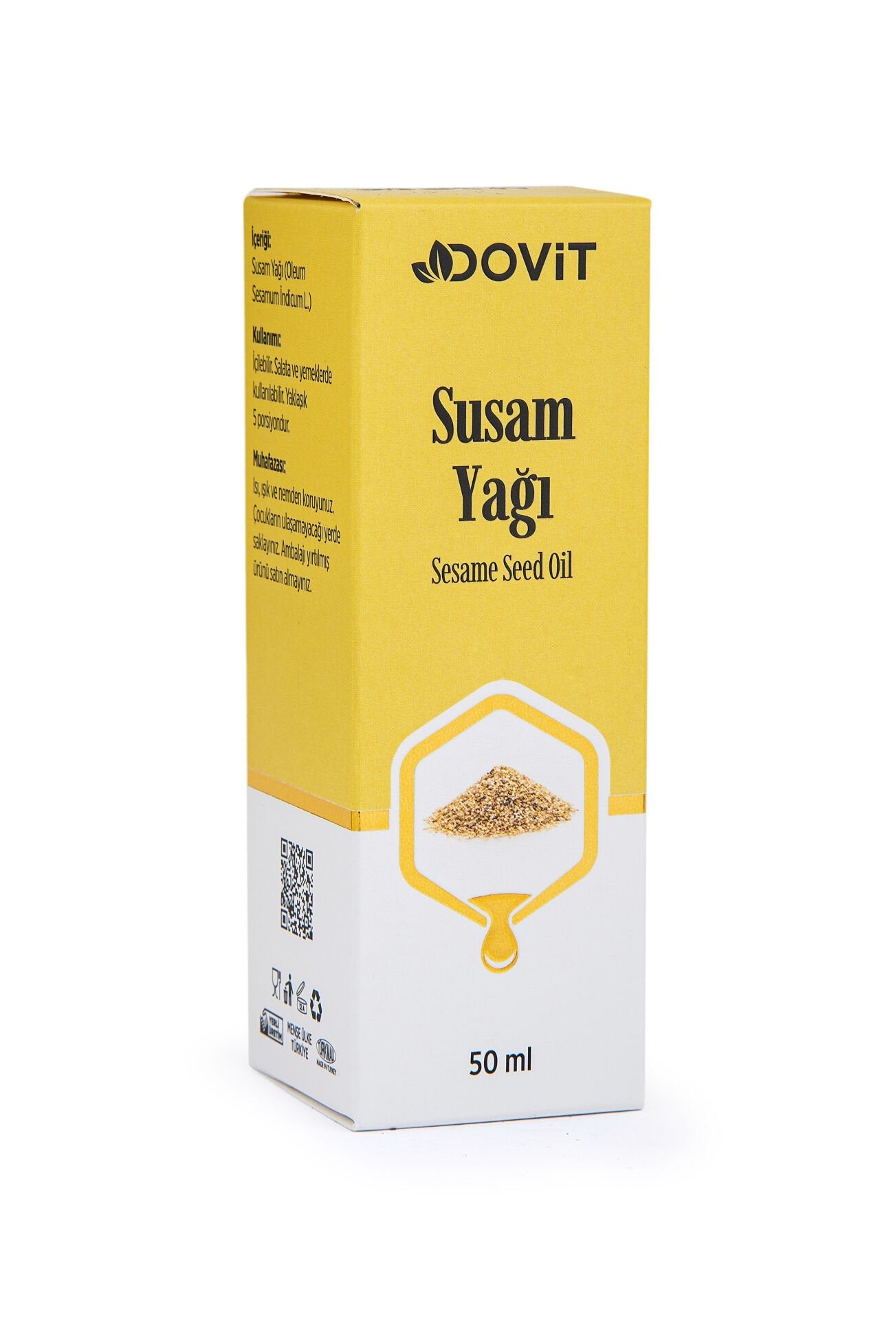 DOVİT SUSAM YAĞI 50 ML (SOĞUK SIKIM)-12 Adet
