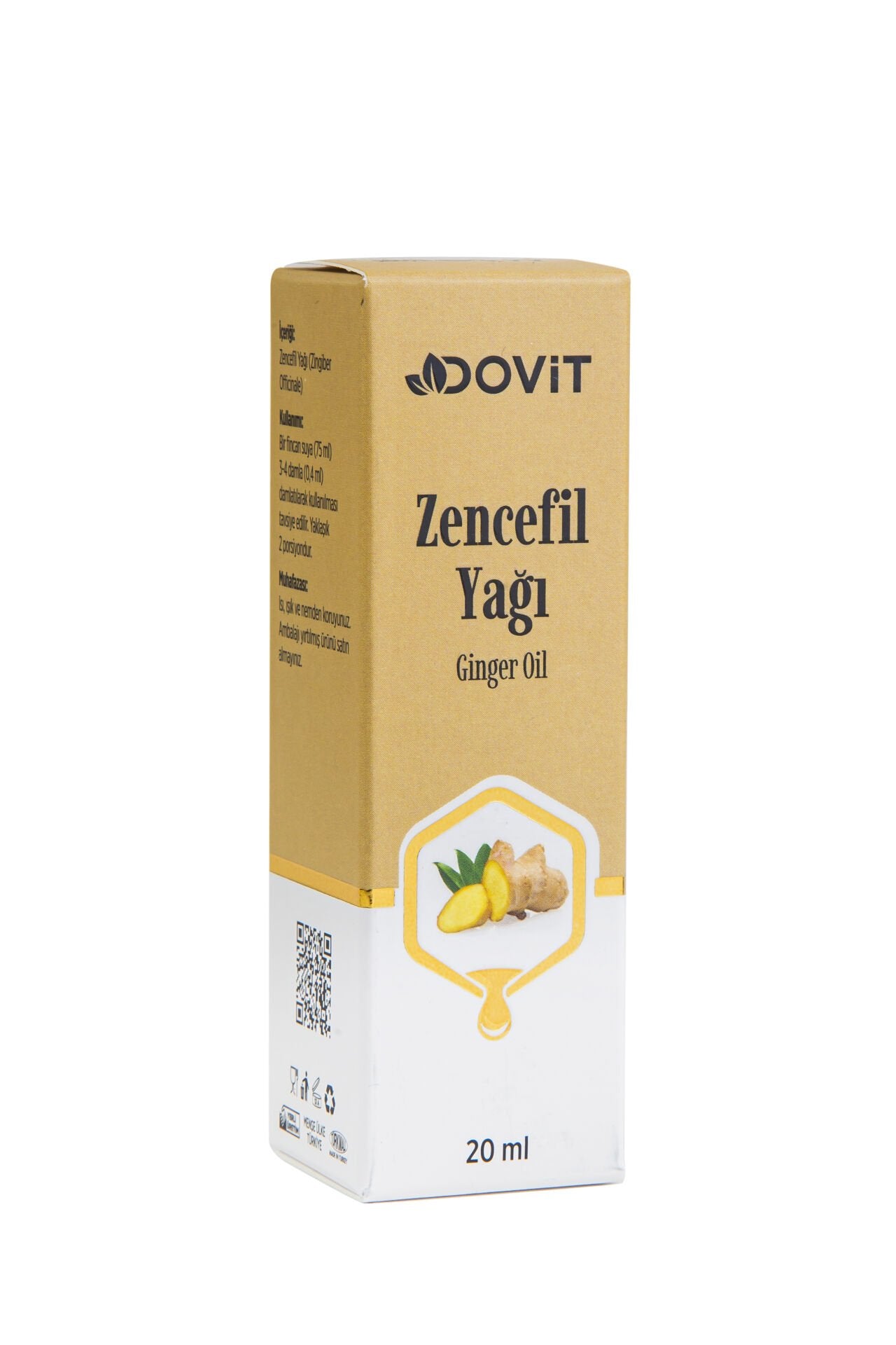 DOVİT ZENCEFİL YAĞI 20 ML (DİSTİLASYON)-12 Adet